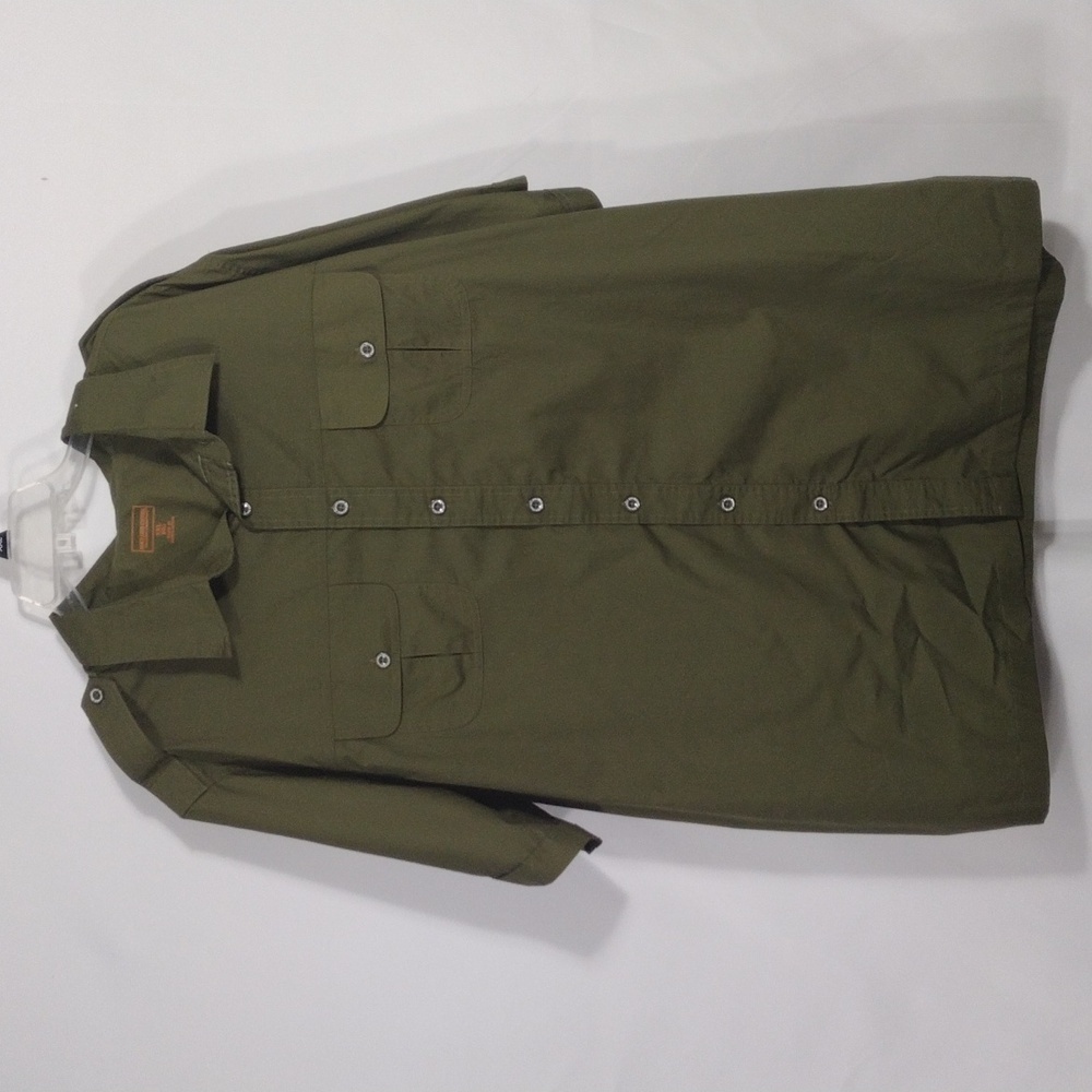 EUC Boulder Creek Trading Company Olive Green Outdoor Button Down Men's 3XL Big